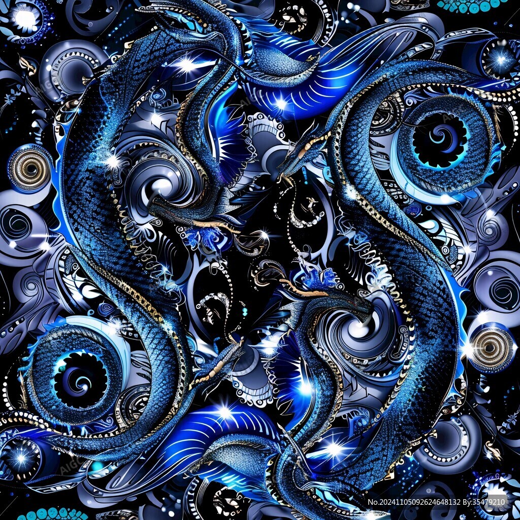 龍鳳魚紋