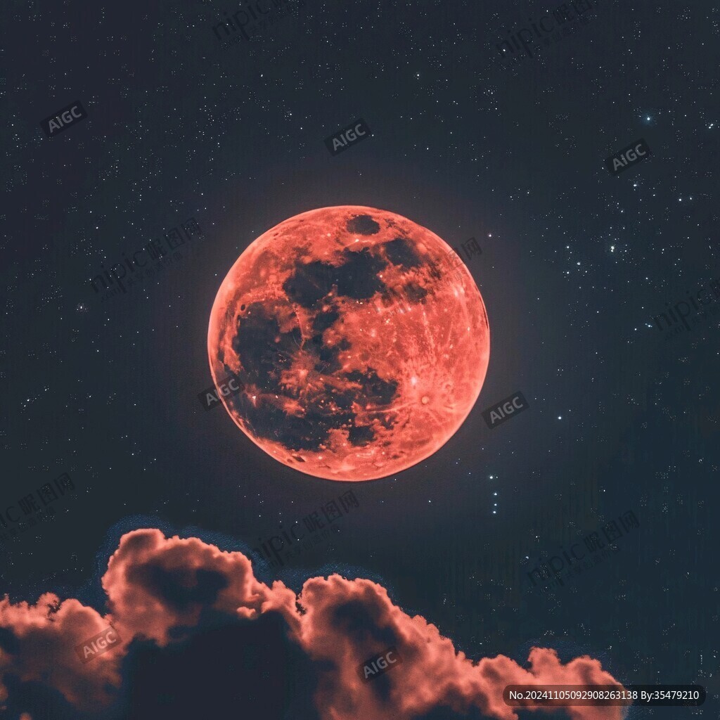 天空云彩月亮