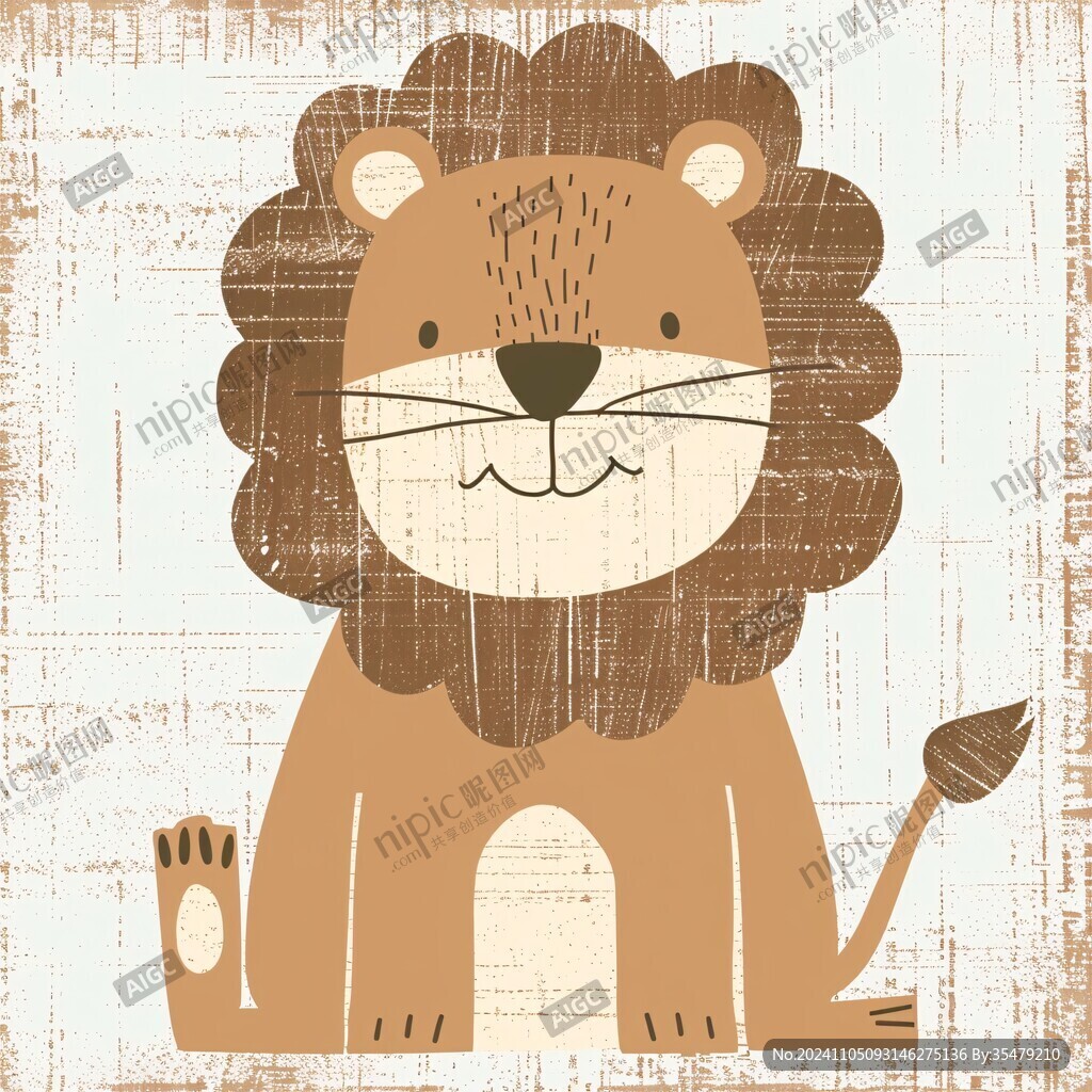 小獅子插畫