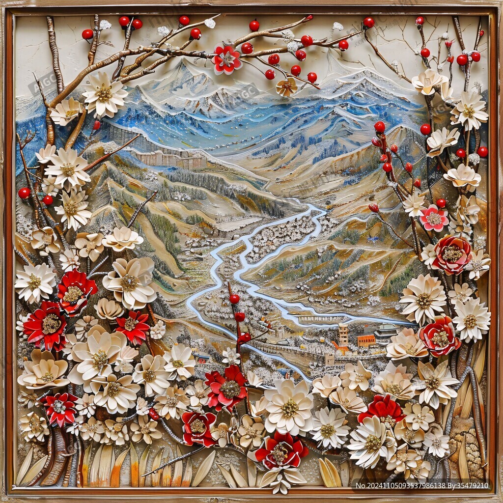 雪景刺繡