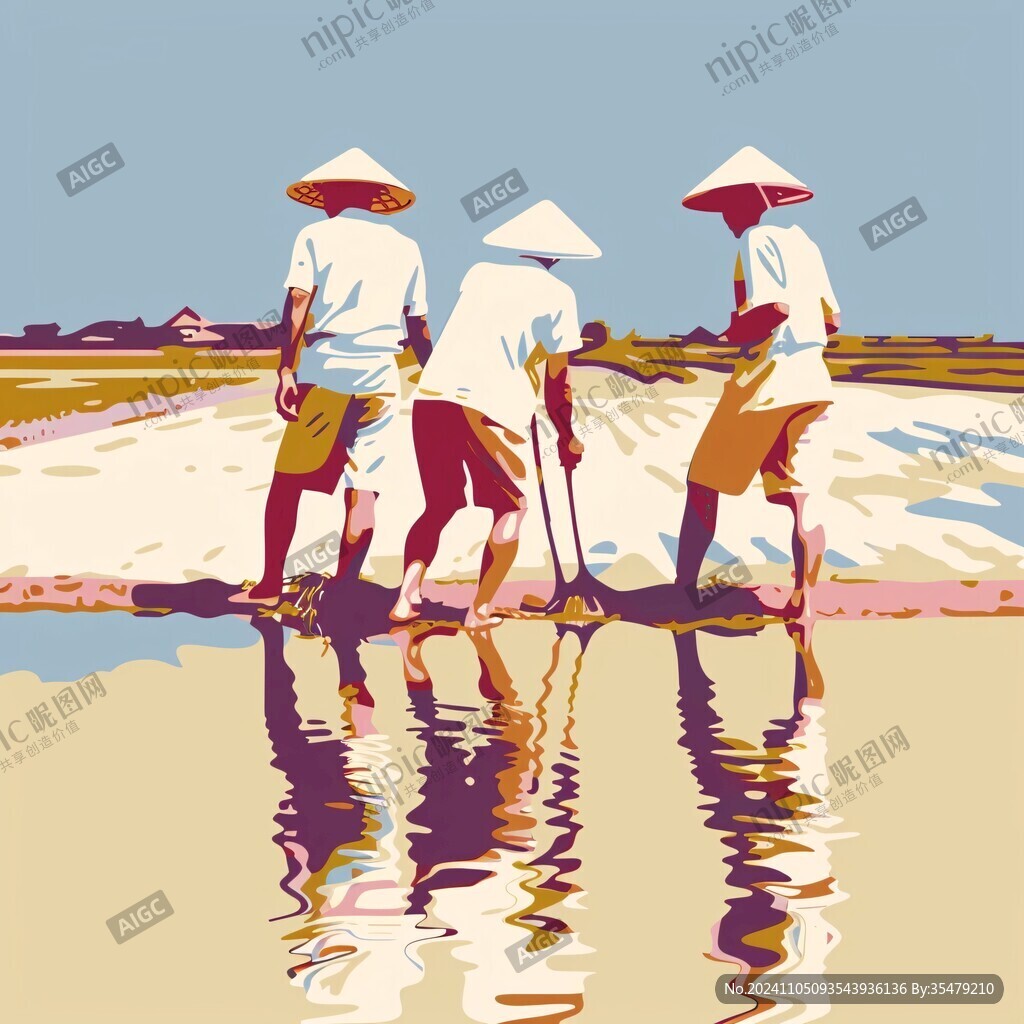 趕海插畫