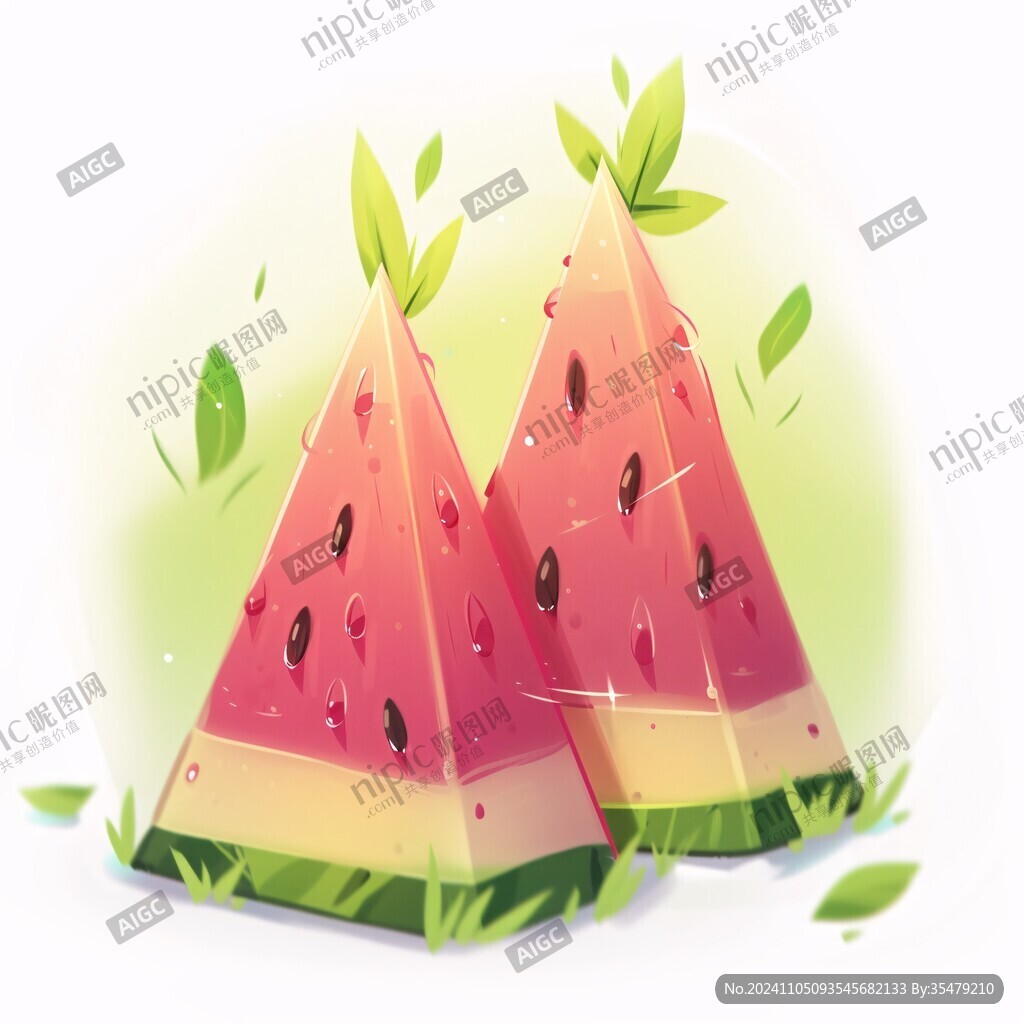 夏日西瓜插畫