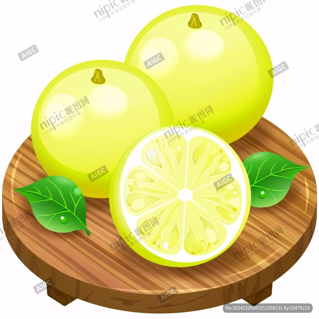 水果青檸插畫