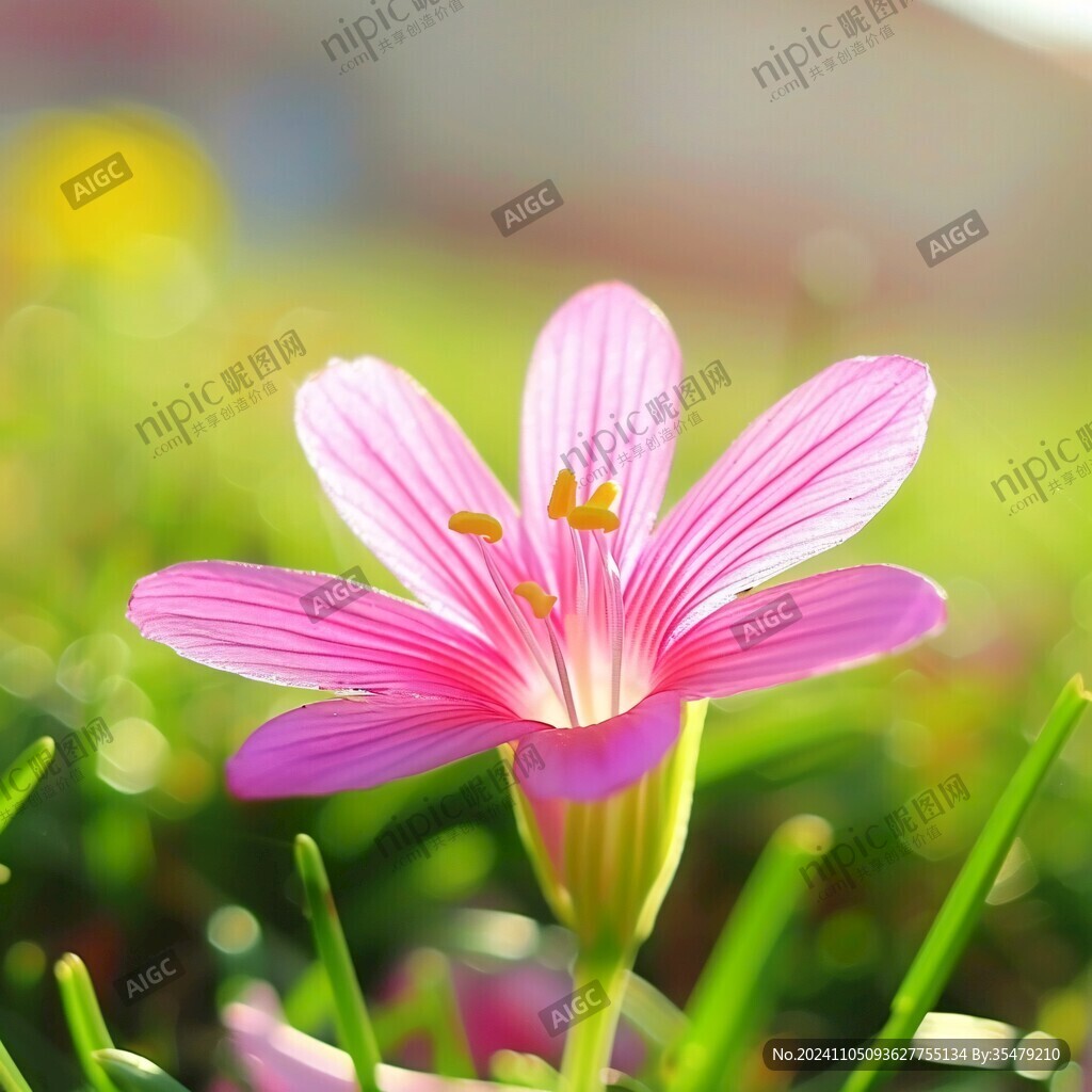 韭蘭花粉色花朵