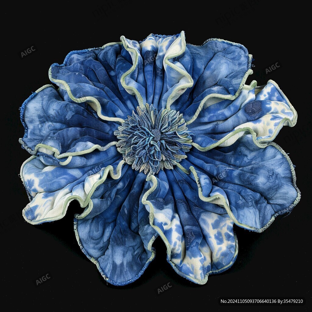 特色真絲泡泡緞定位花