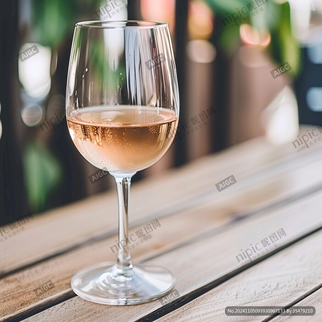 暖色紅酒杯