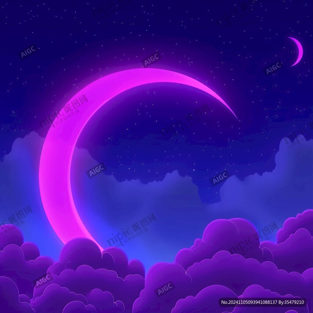 夜空場景插畫