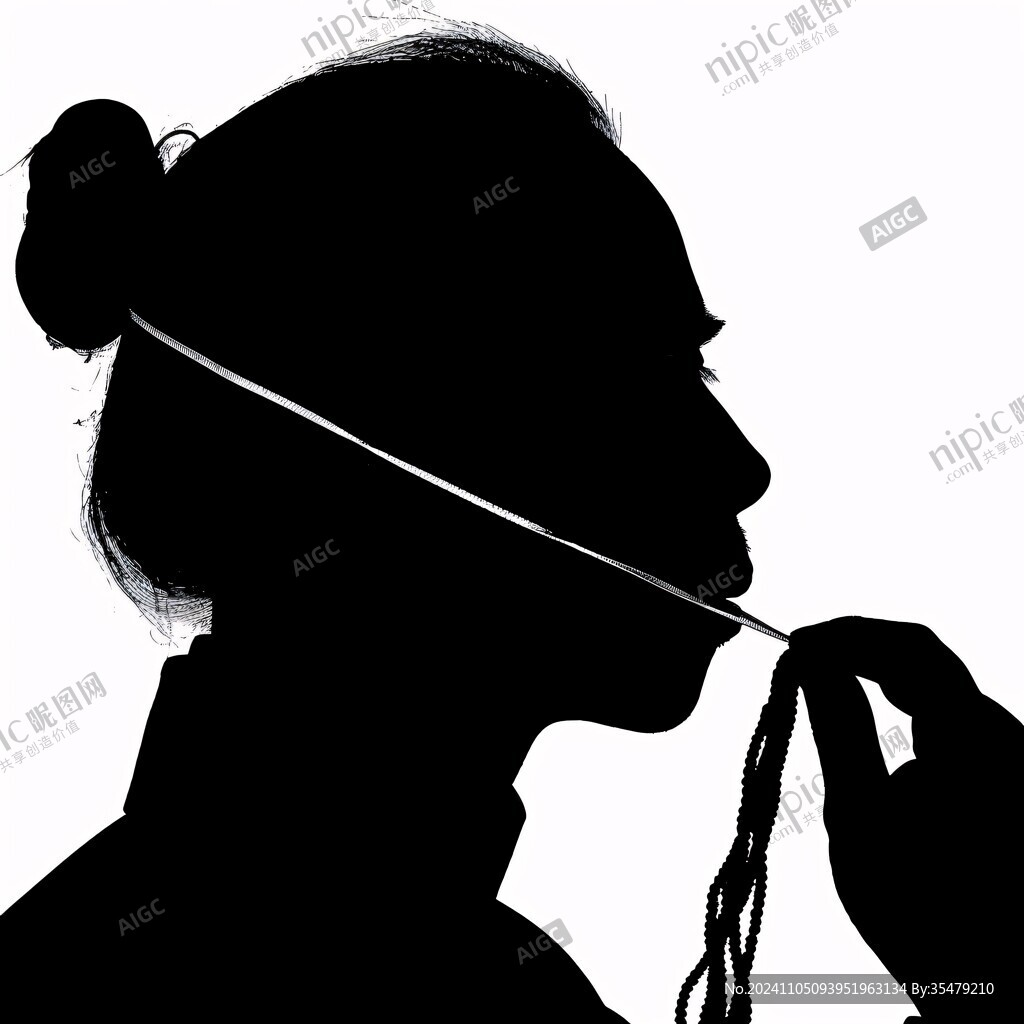 女生頭像黑白稿