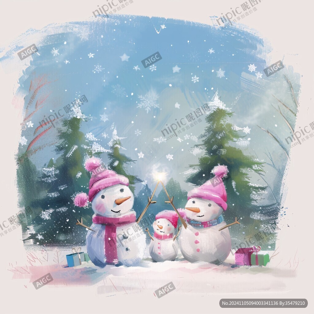 雪人插畫