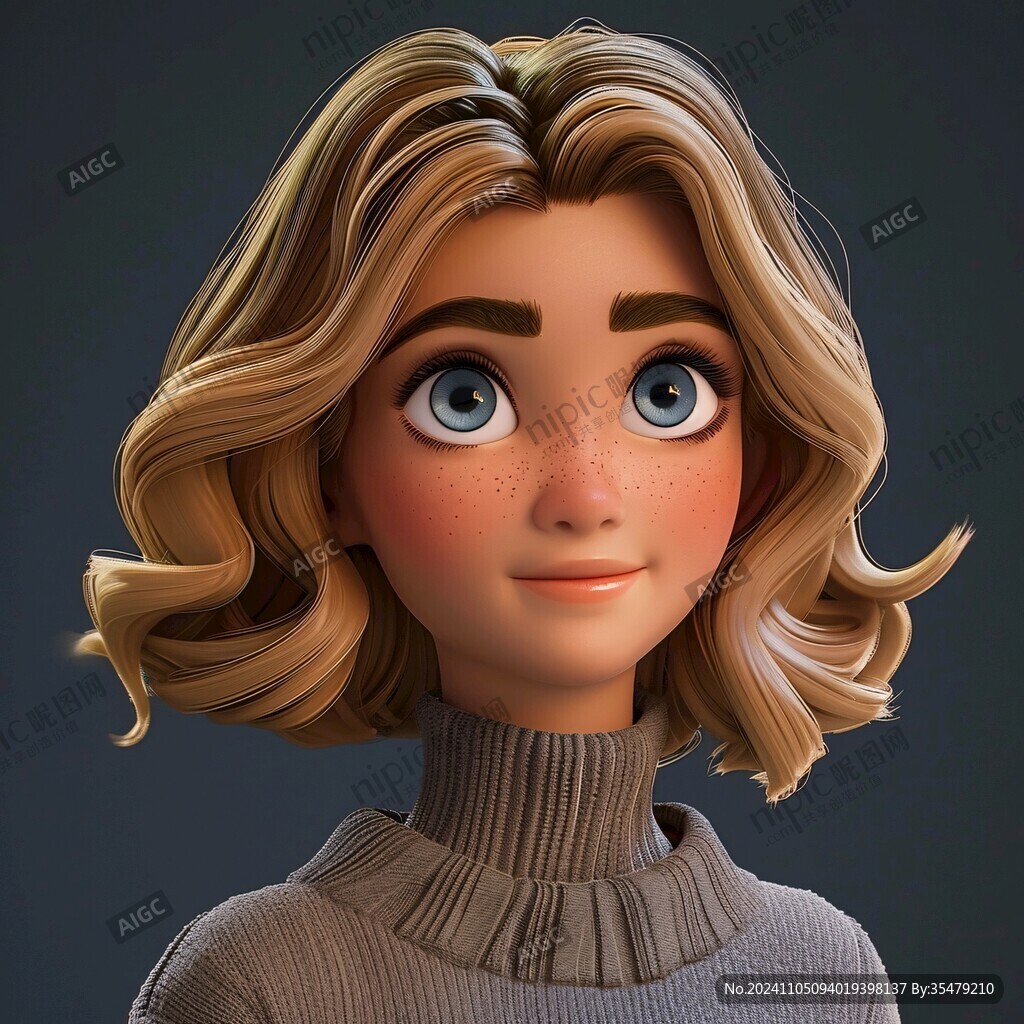 3d卡通女孩