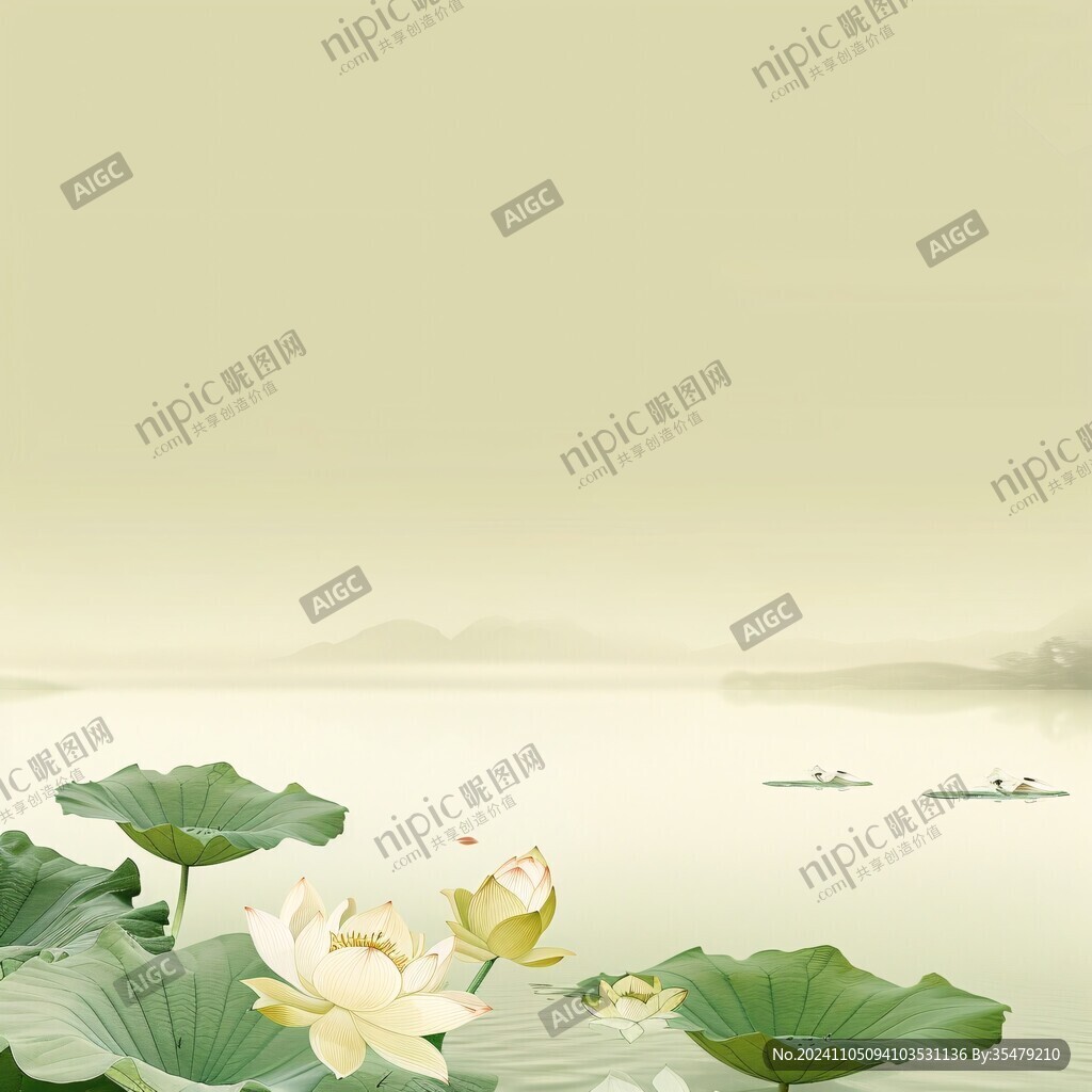 金色荷花背景圖