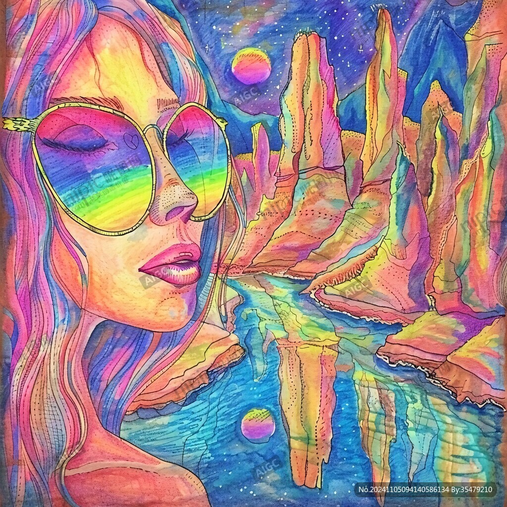 唯美彩虹石裝飾畫