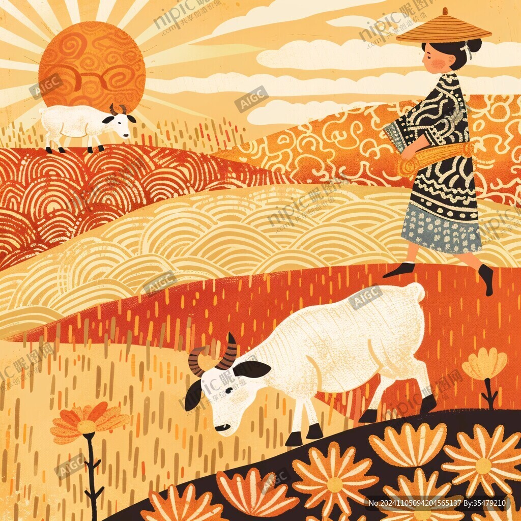 田園文化系列插畫