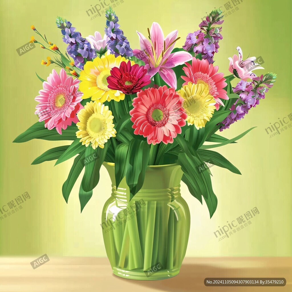 花卉插花裝飾畫(huà)花瓶
