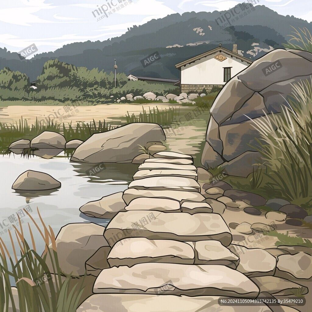 山村插畫