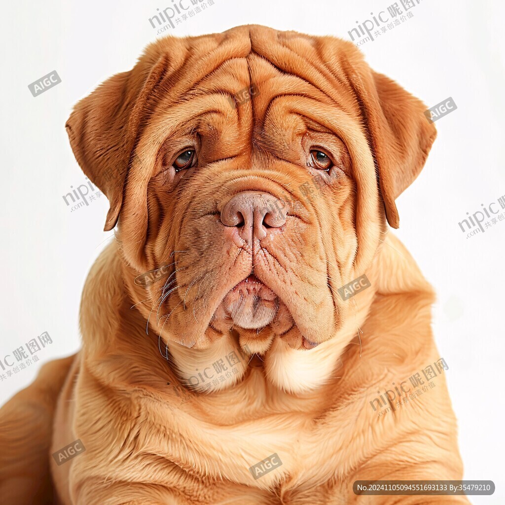 滿臉皺紋的沙皮犬