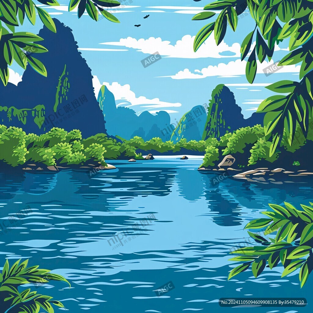 漓江風景畫