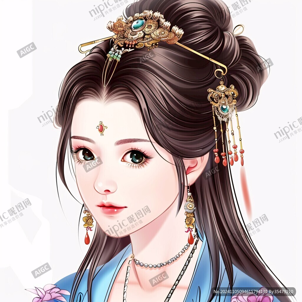 原創手繪古裝美女