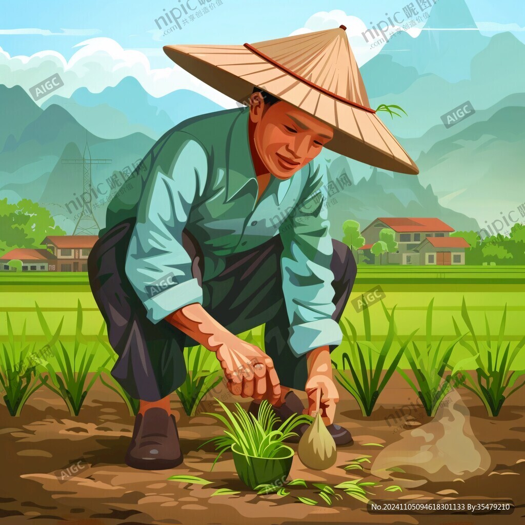 農(nóng)人插畫