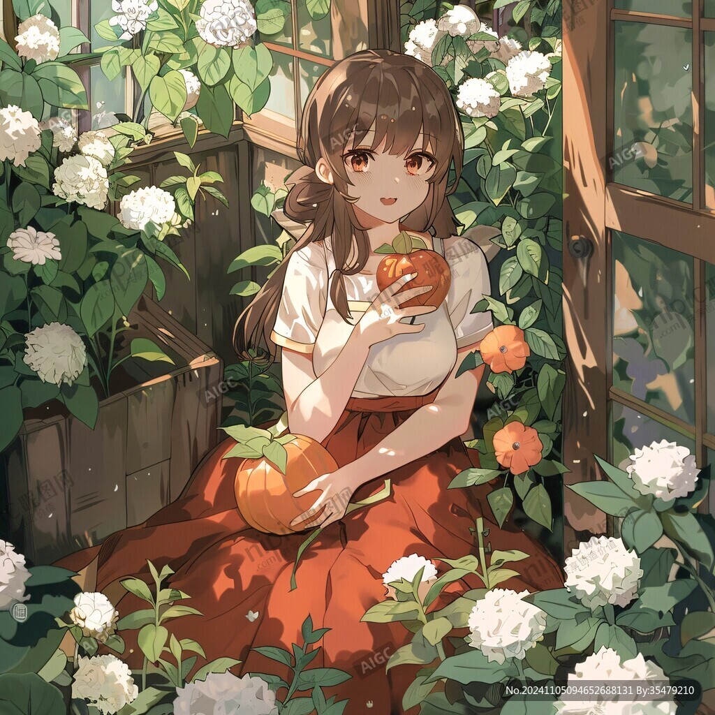 橘子擬人插畫