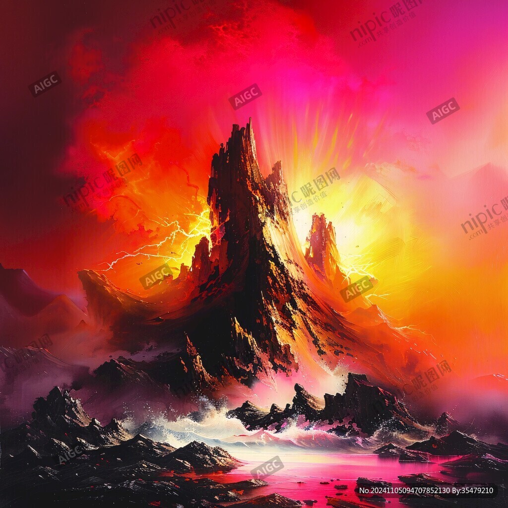 外星球幻想場景插畫