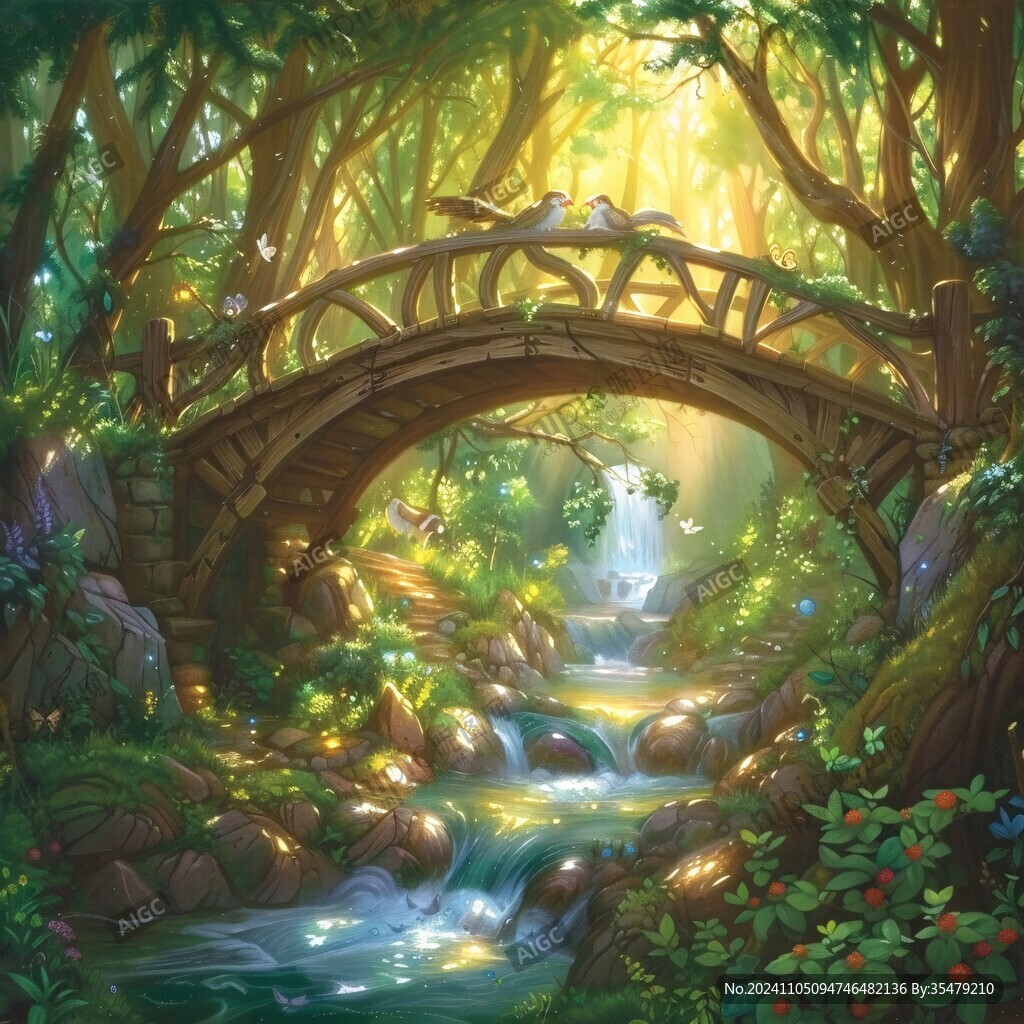 叢林中的石拱橋