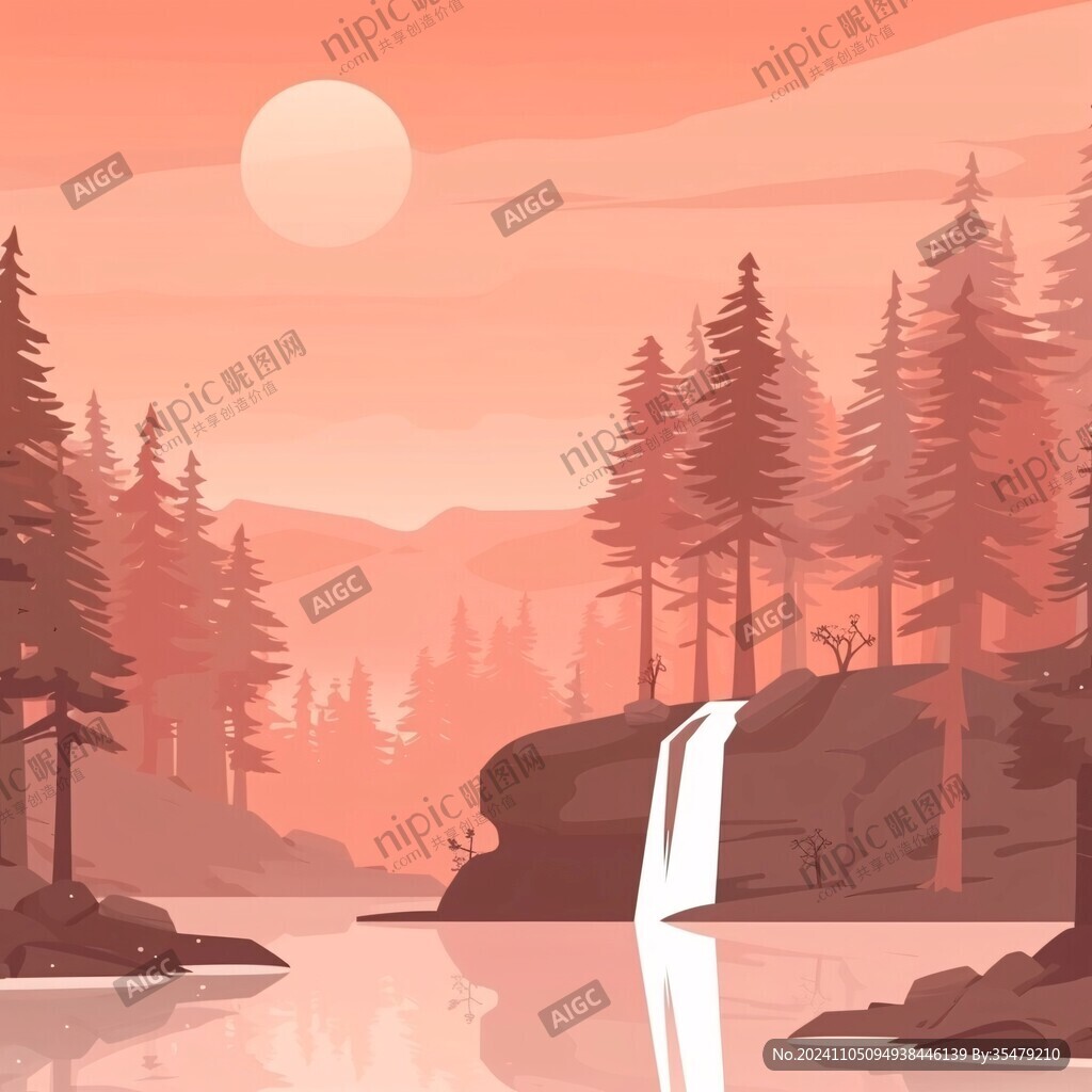 復(fù)古山河美景