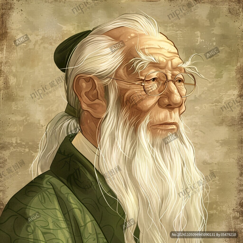 老者插畫
