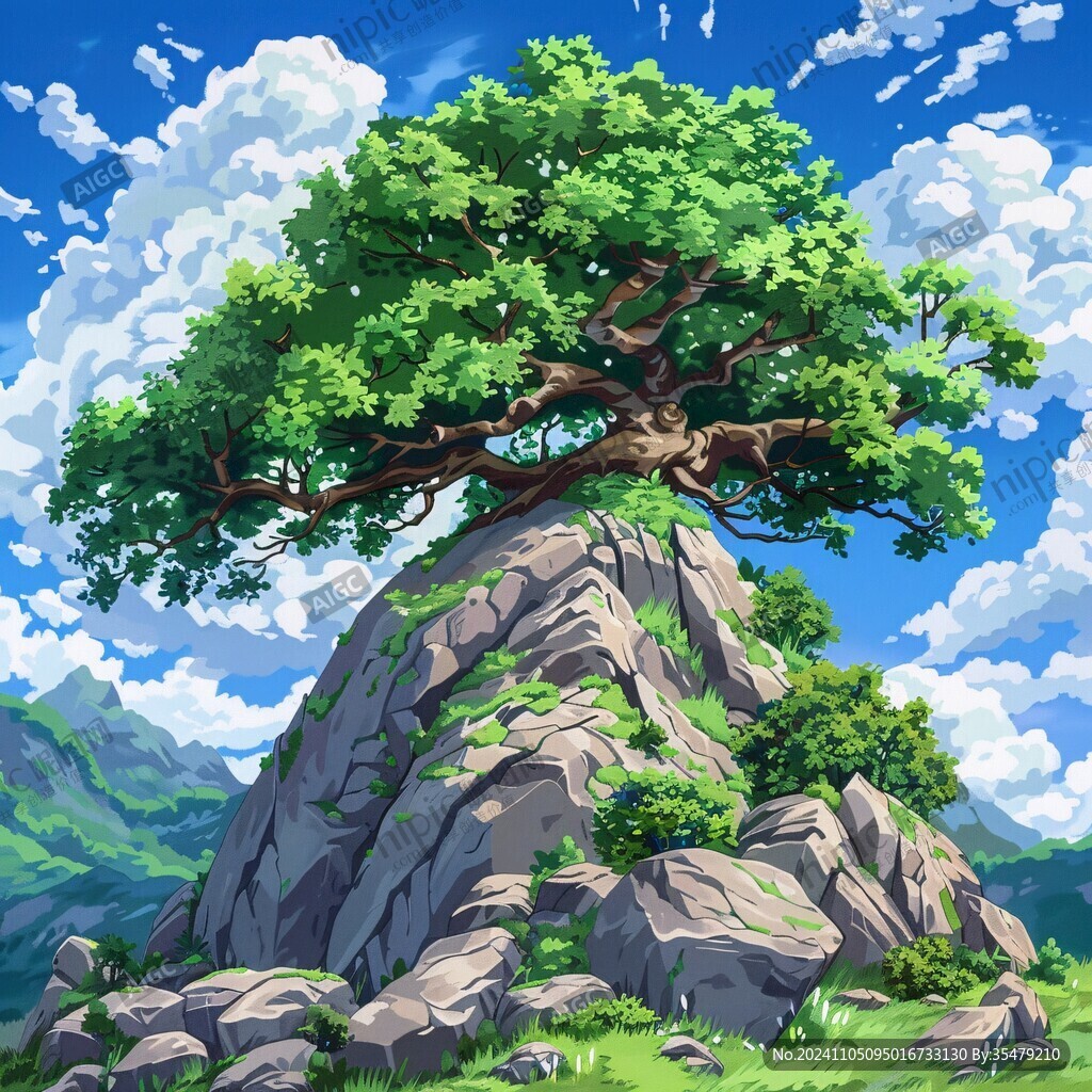 樹木與大石