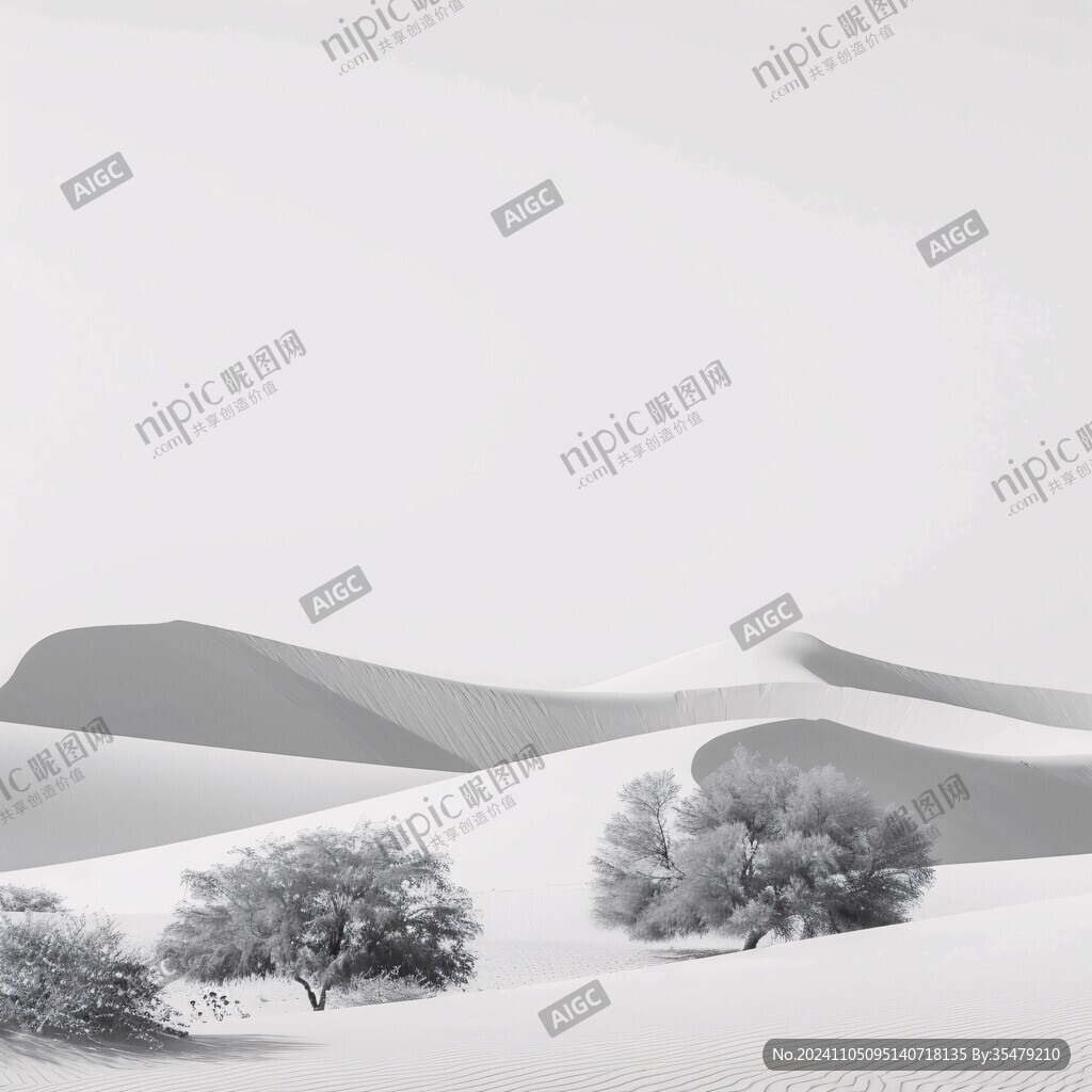 黑白漸變韻味空靈意境