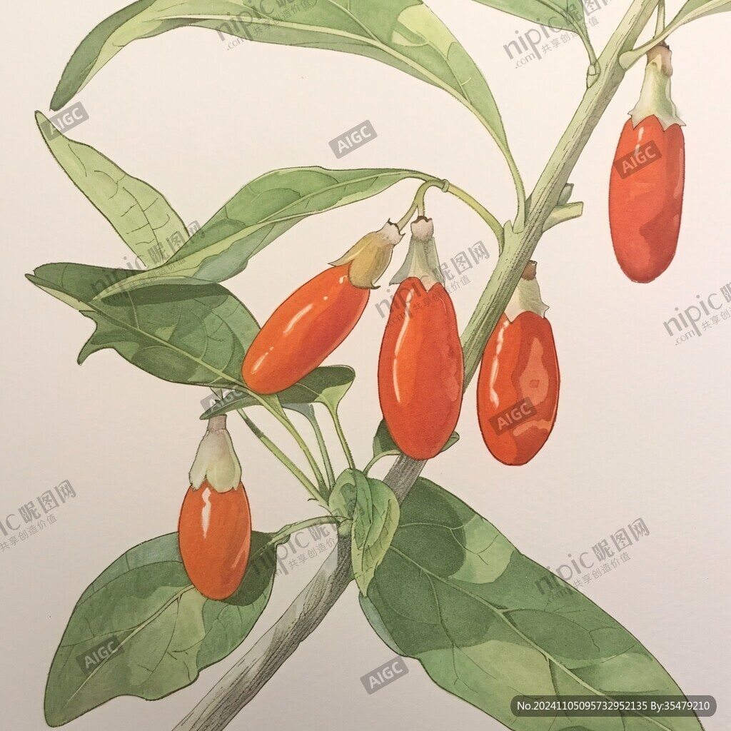 枸杞插畫設