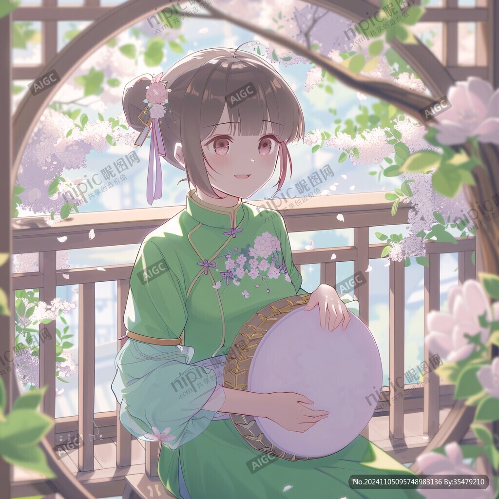 花好月圓賀圖