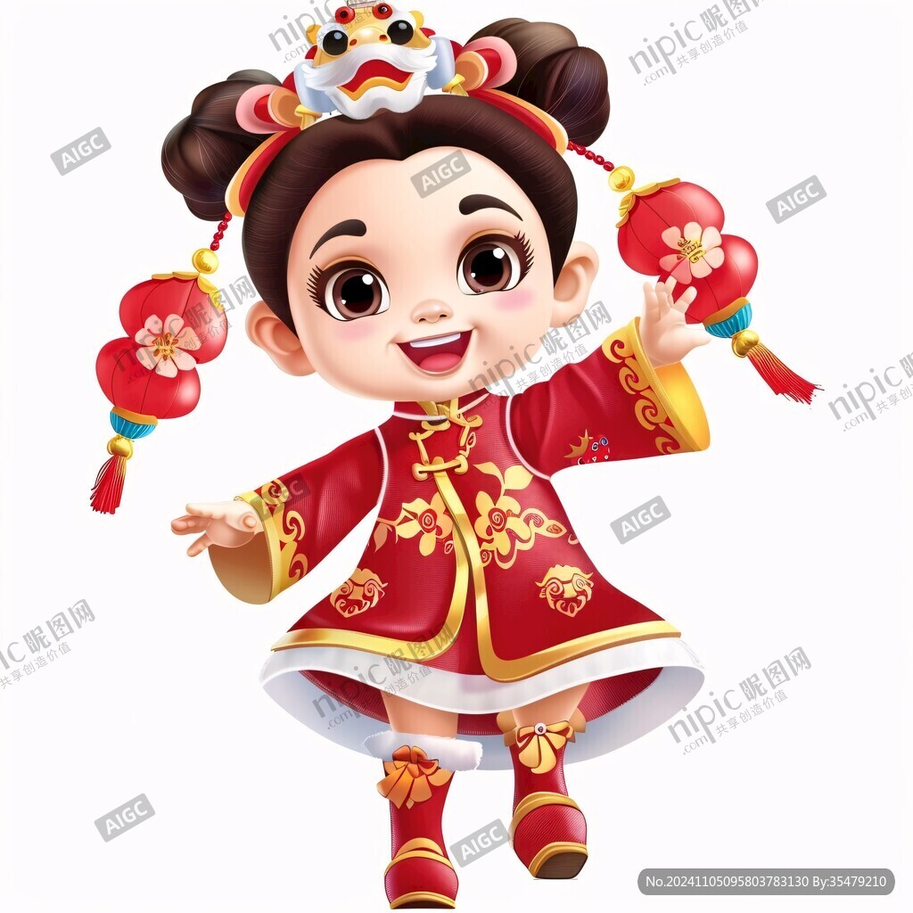 喜慶傳統卡通人物