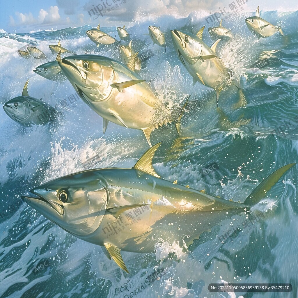 翻騰的魚群