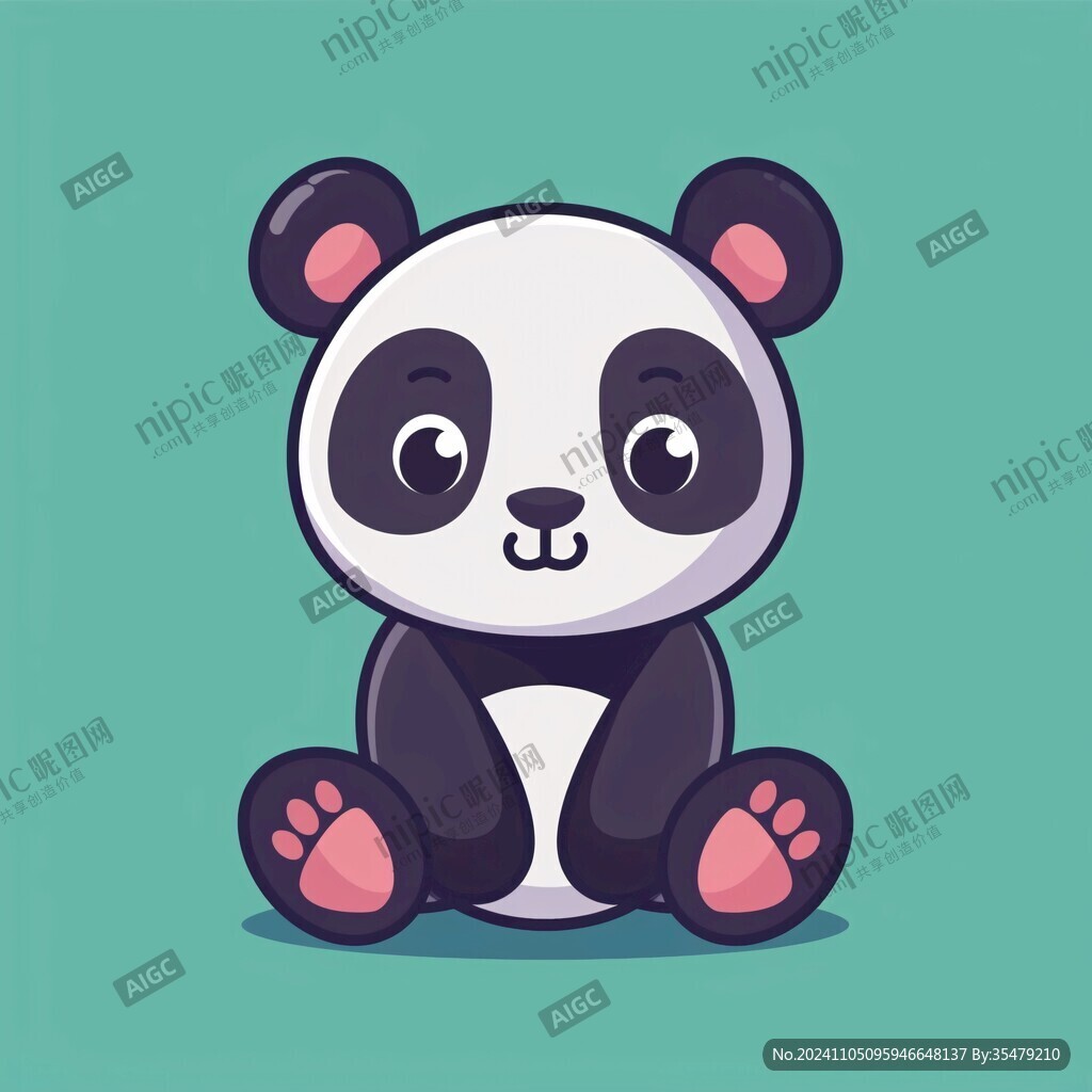 原創(chuàng)卡通熊貓動物插畫