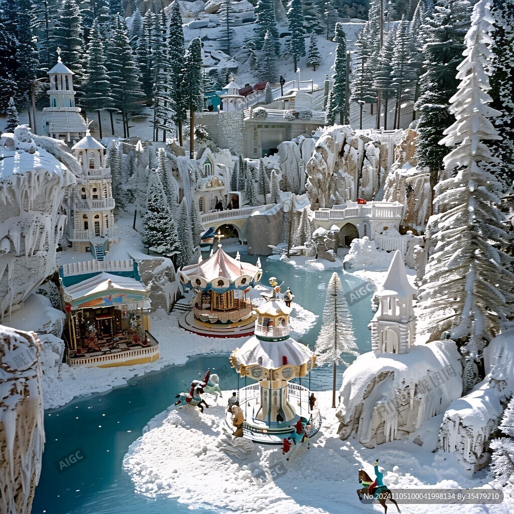 微縮雪場景