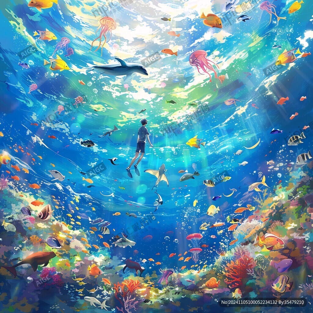 插畫海洋館