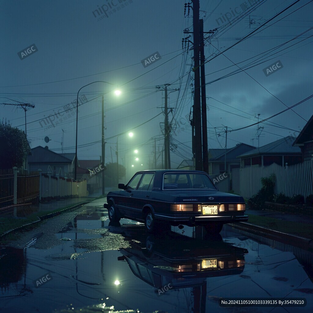 細雨紛紛的夜晚