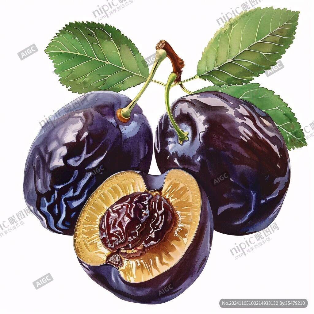 西梅高清插畫