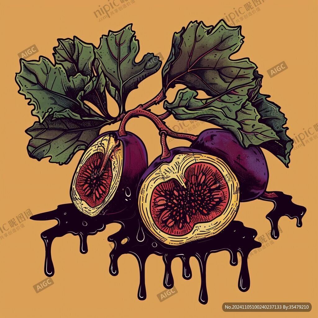 無花果插畫