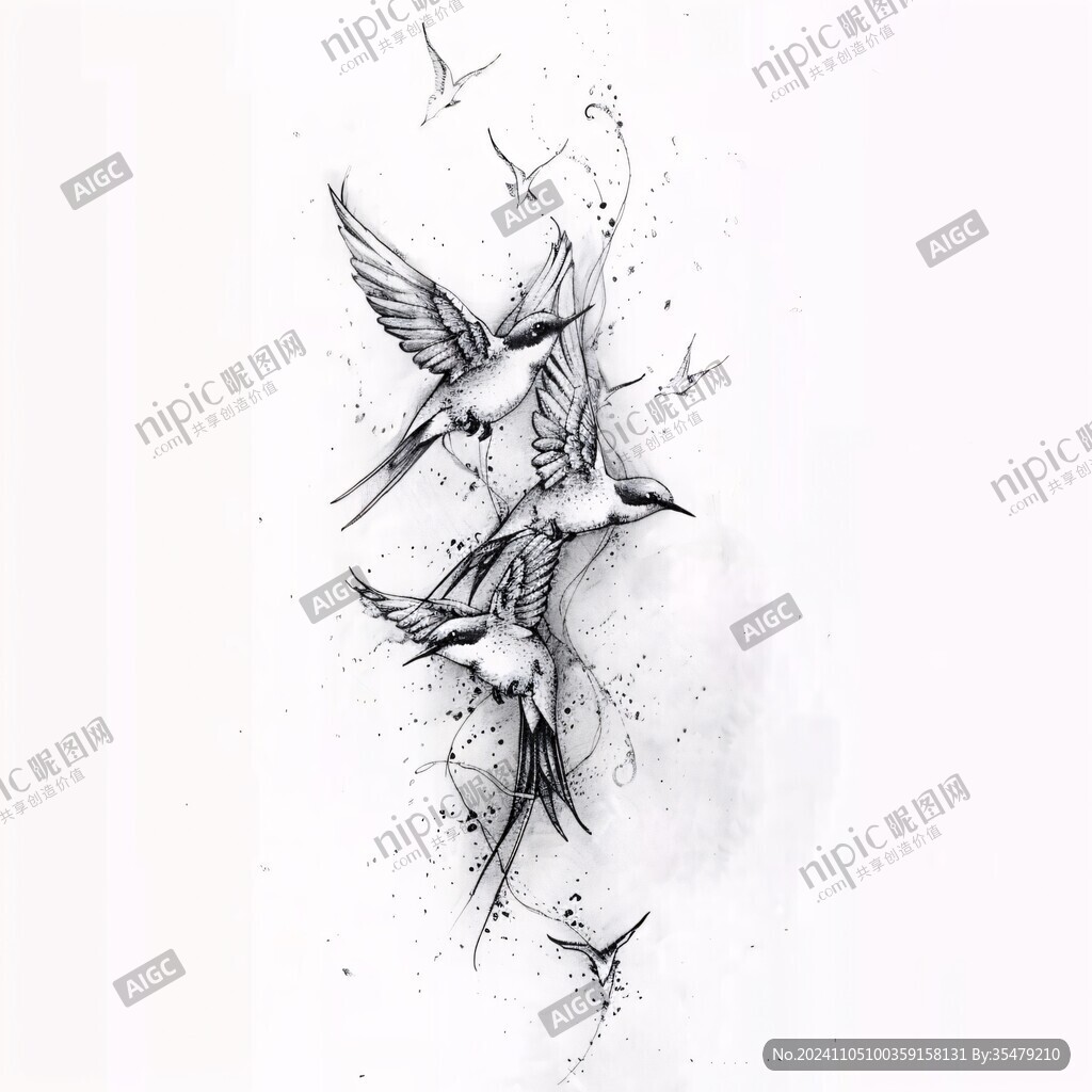 墨痕飛鳥