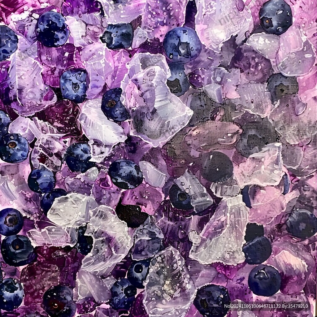 深藍紫色酷炫水晶碎石