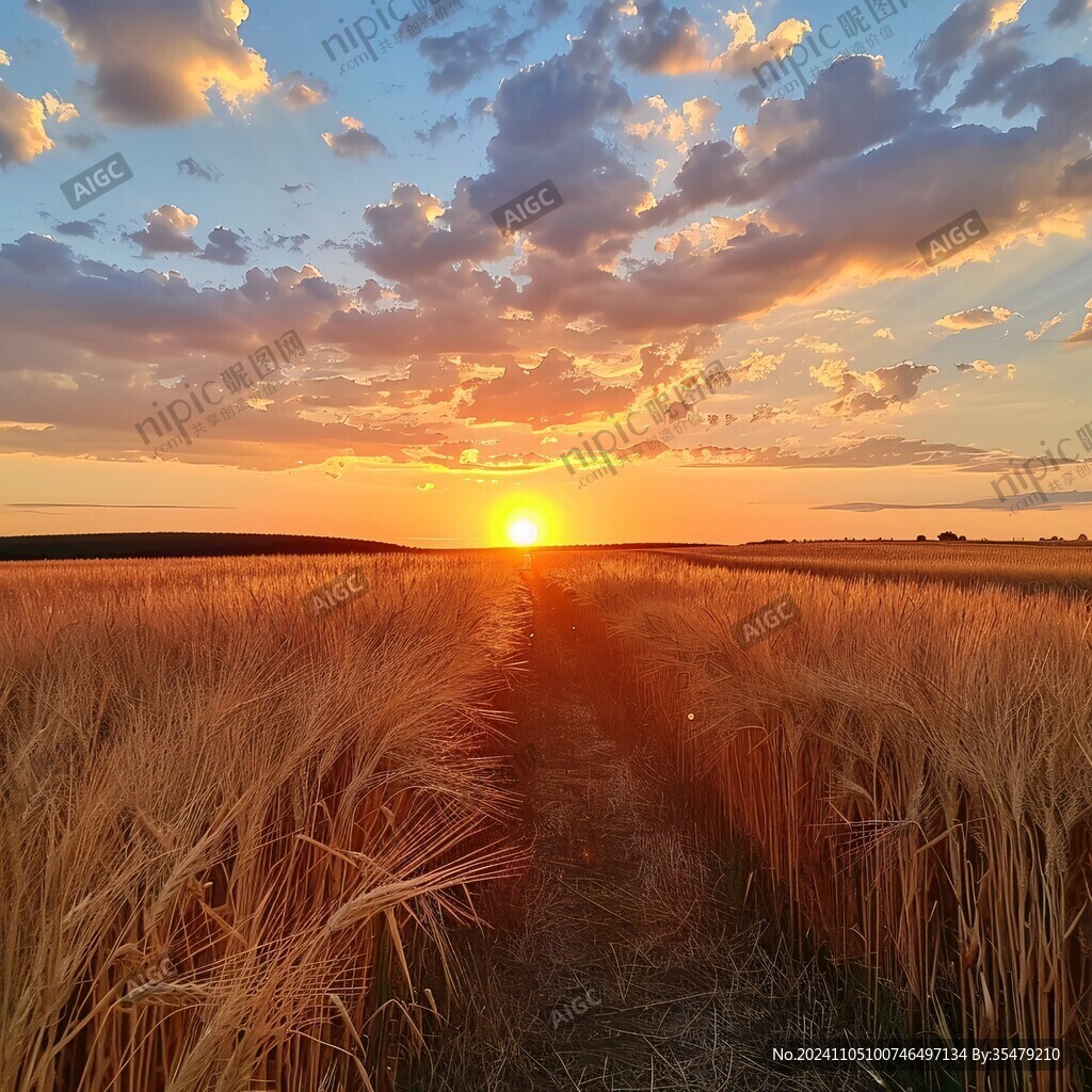麥田夕照