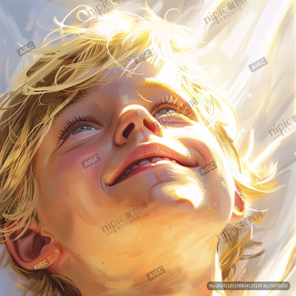 插畫陽光男孩