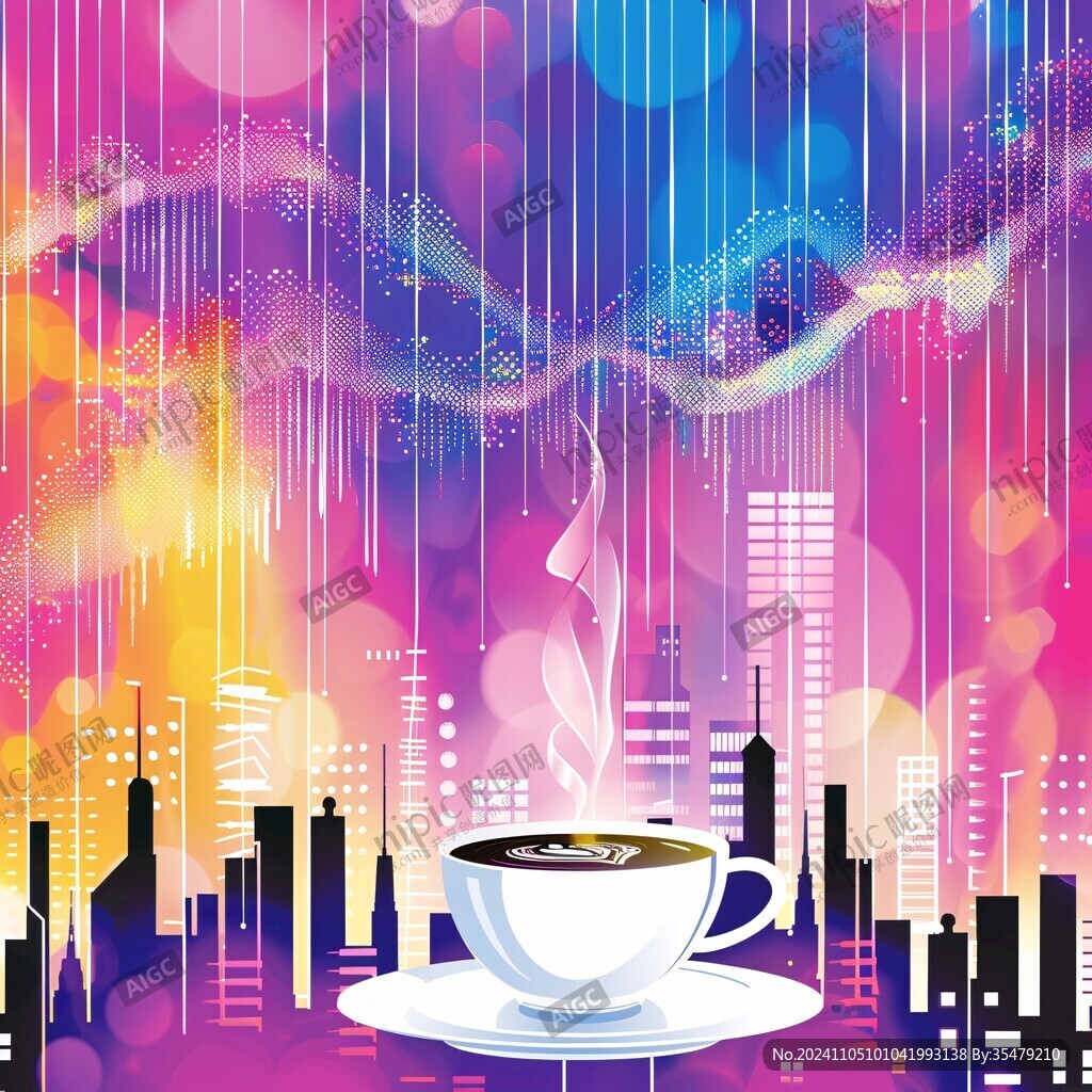 咖啡休息城市背景