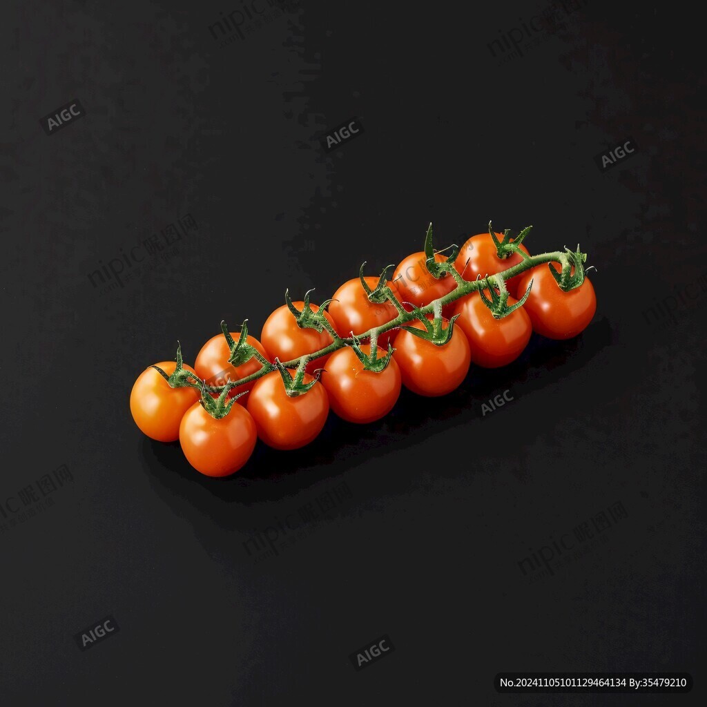 西紅柿黑底圖