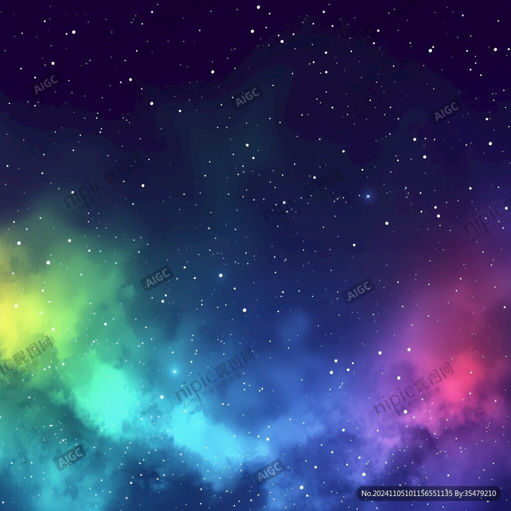 彩虹星空漸變背景