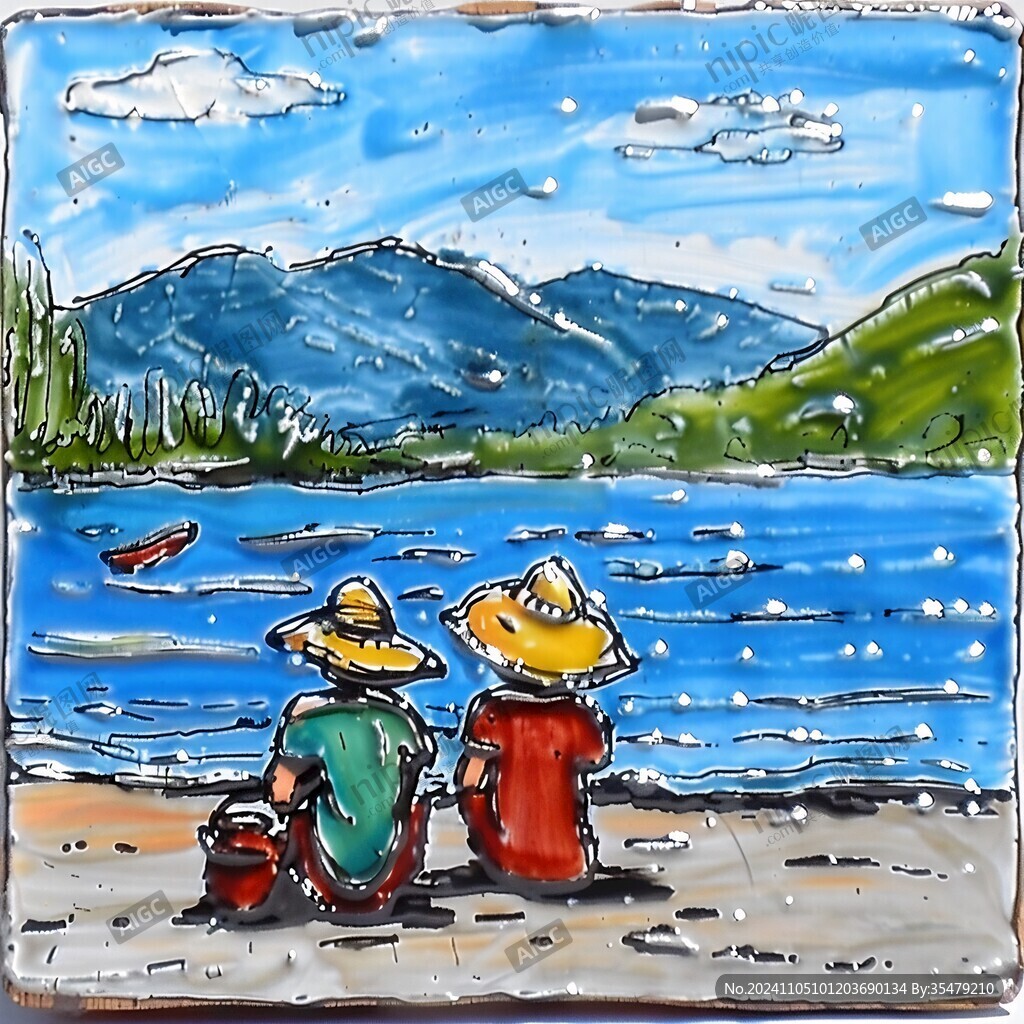 趕海插畫
