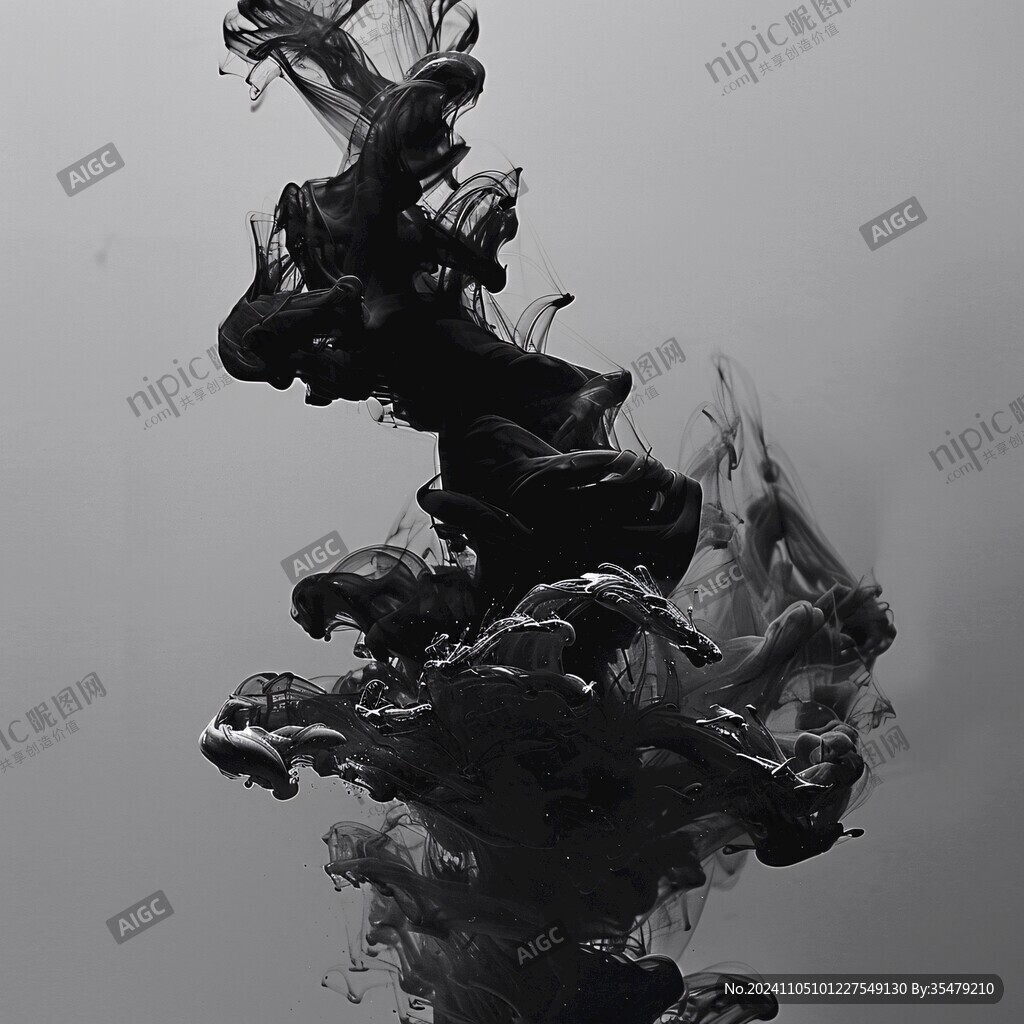 抽象水墨水中墨舞
