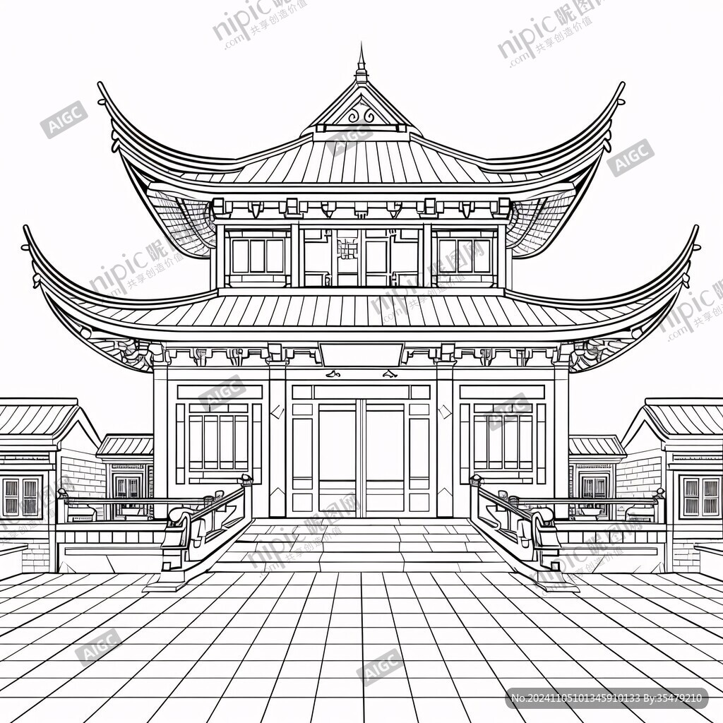 江浦文廟線稿